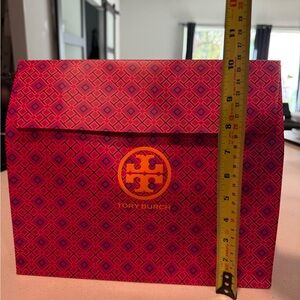 Tory Burch Magenta  and Orange Geometric Clutch Storage/ Gift Box
